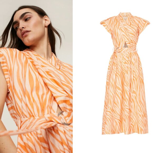 DEREK LAM Cross Front Midi Dress Size 40